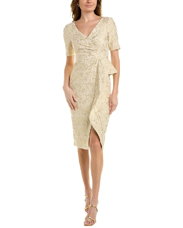 Aidan Mattox Jacquard Midi Dress