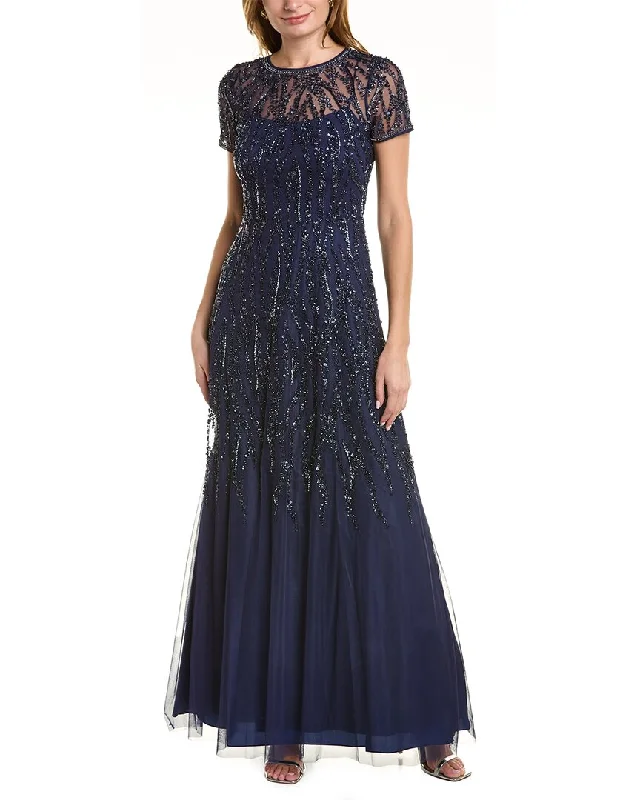 Aidan Mattox Off-Shoulder Midi Dress Chic Lace Detail Midi Dress