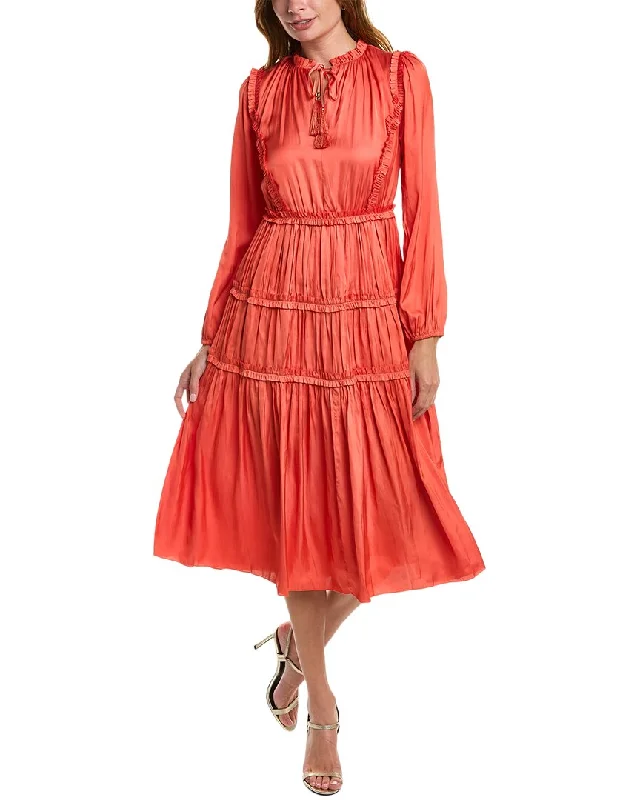 Elie Tahari Ruffle Midi Dress