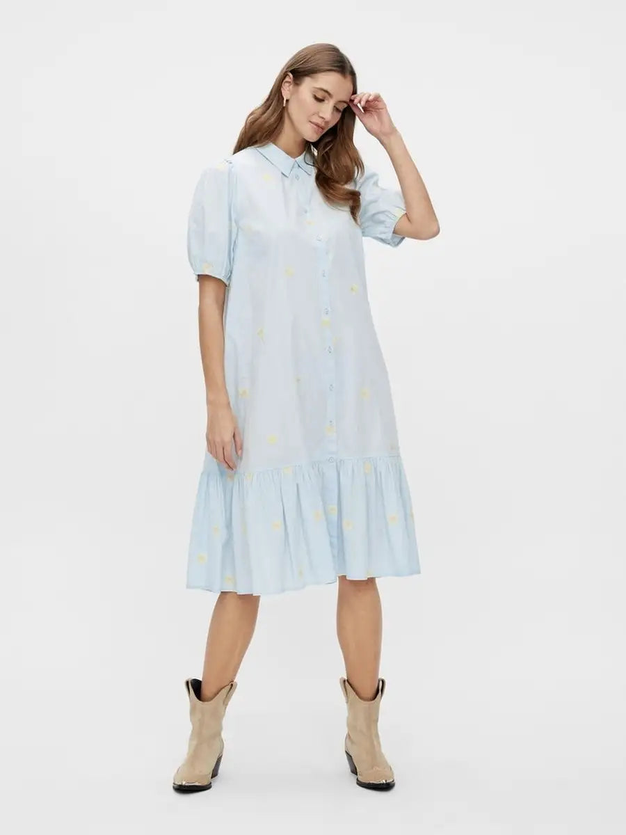 Fieldflower 2/4 Midi Dress - Whispy Blue