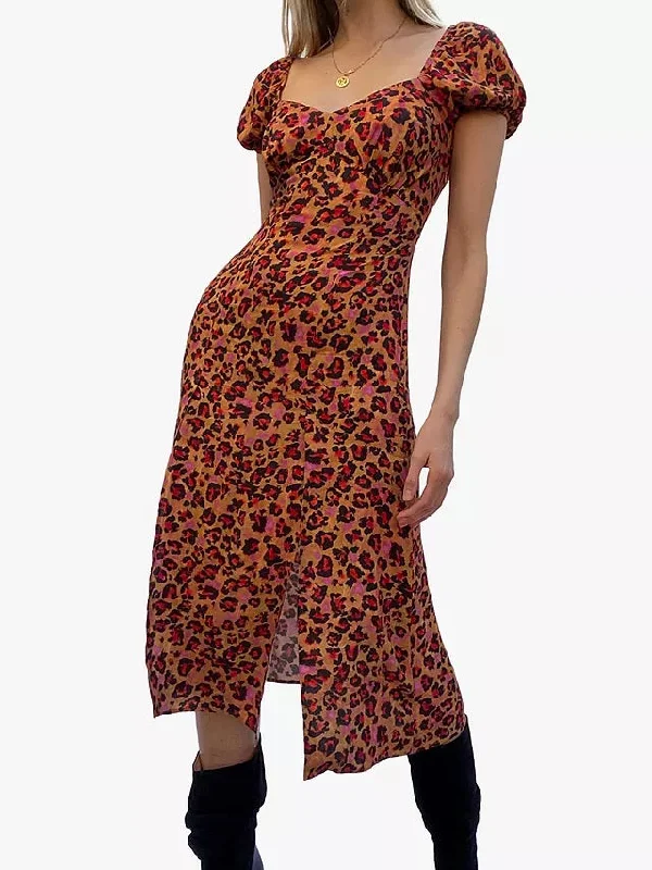 French Connection Women's Ameli MIDI Dress, Desert Rose, 6 Elegant V-Neck Midi Dress