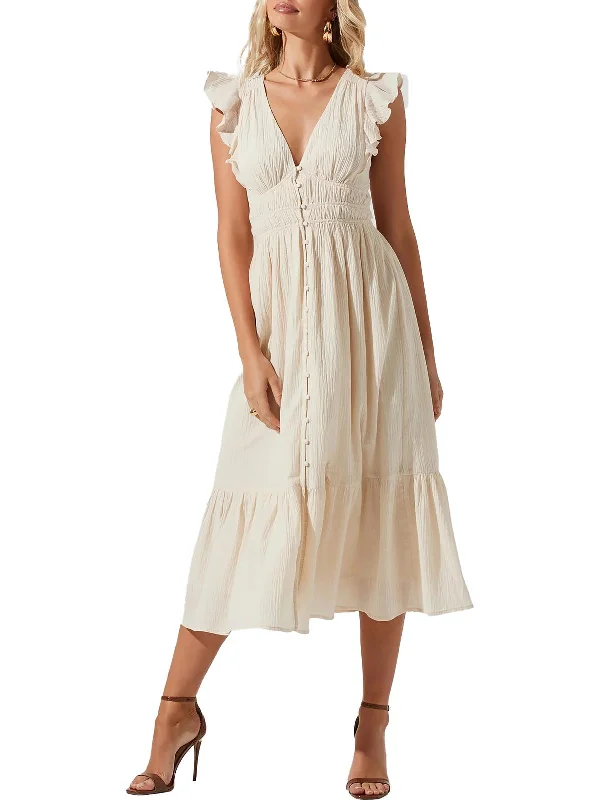 Montreal Womens Cotton Calf Midi Dress