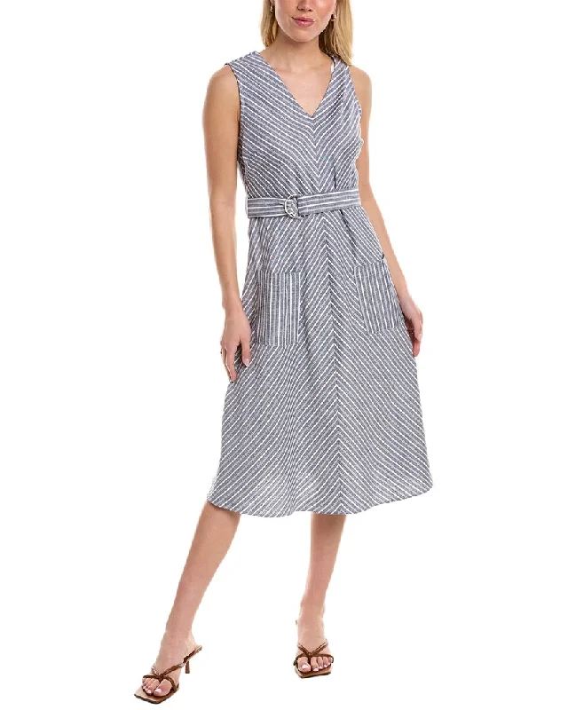 Nanette Nanette Lepore Nina Linen-Blend Midi Dress