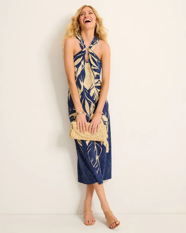 TOMMY BAHAMA REGAL FRONDS MIDI DRESS