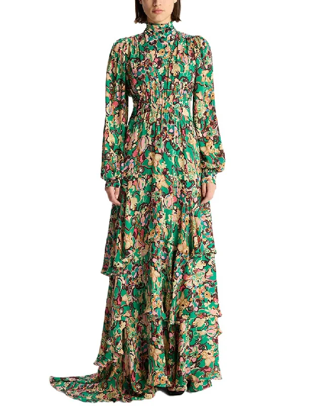 A.L.C. Bell Silk Maxi Dress