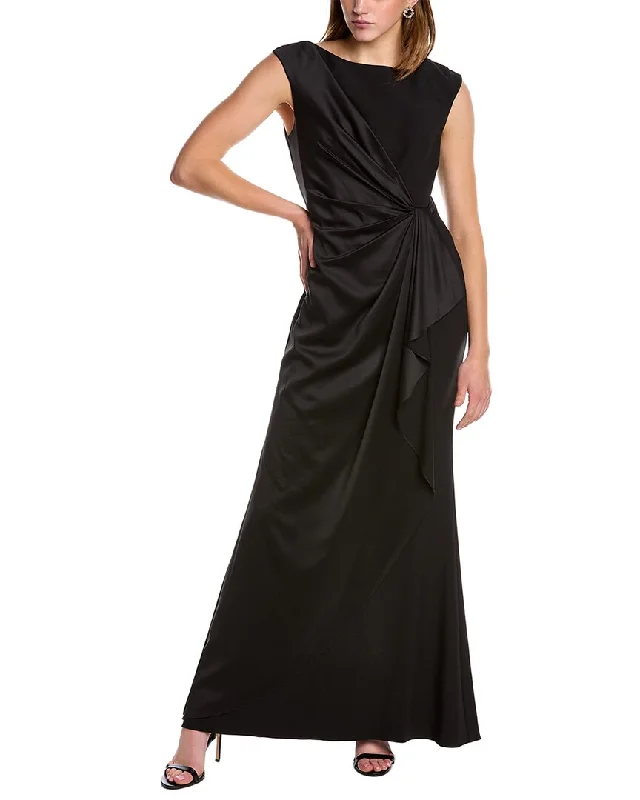 Adrianna Papell Draped Maxi Dress