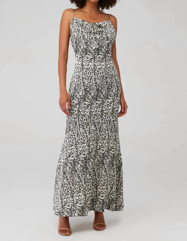 Autonomy Maxi Dress In Black/white