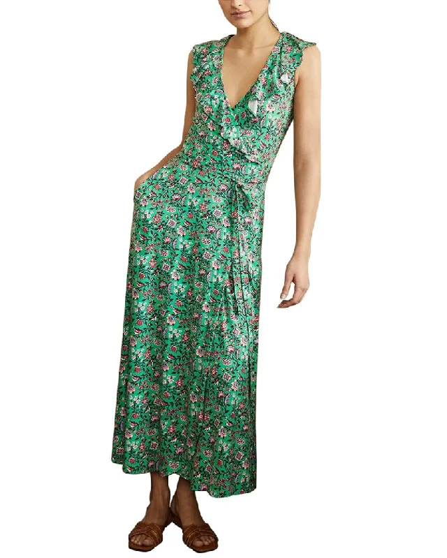 Boden Saskia Wrap Jersey Maxi Dress