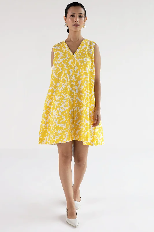 Clara Mini Dress : Iris Print Comfortable Boho Mini Dress