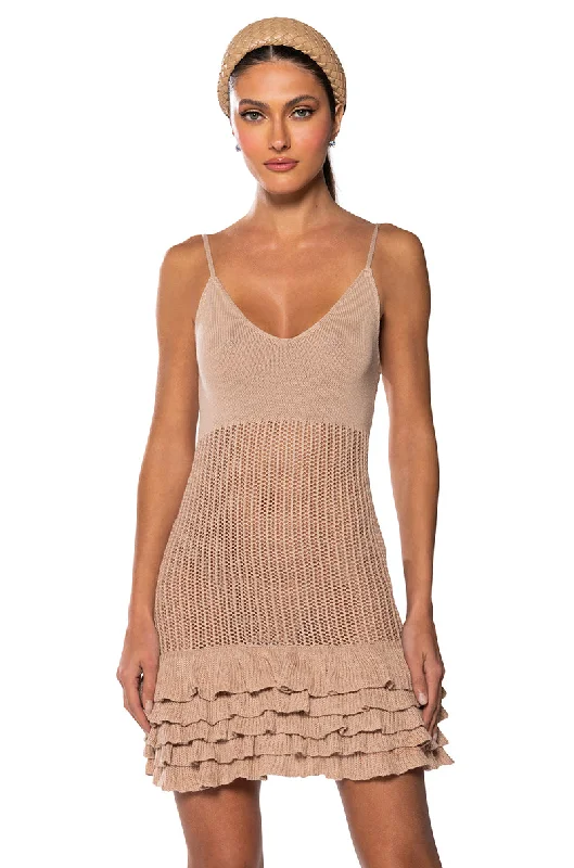 MANDY CROCHET SLEEVELESS MINI DRESS