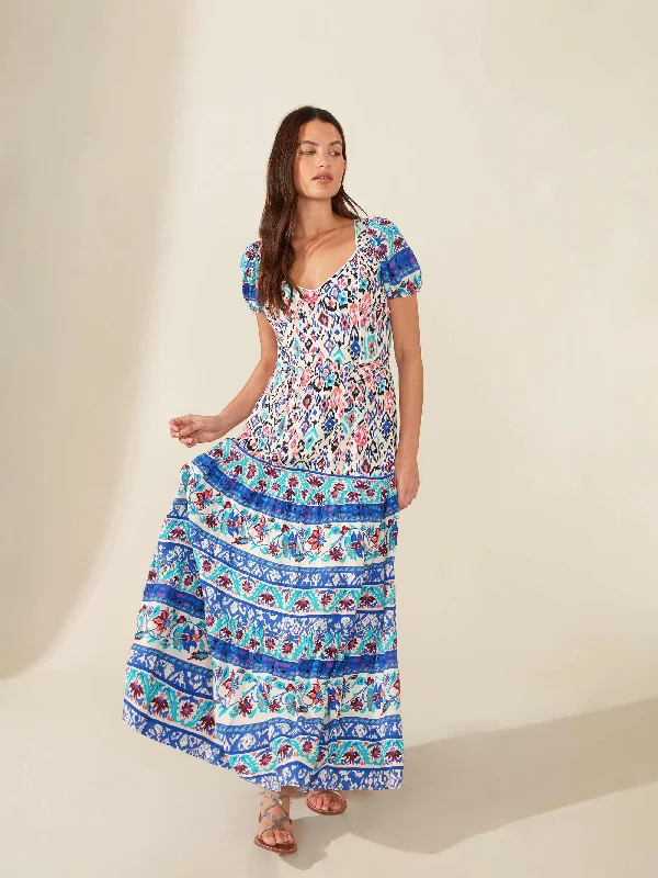 Border Paisley Print Maxi Dress