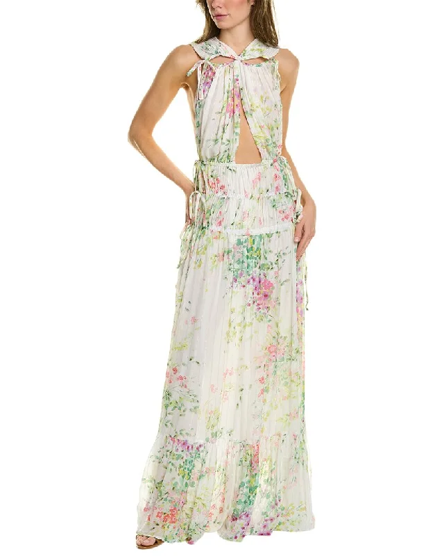 Sabina Musayev Dolcevita Silk-Blend Maxi Dress