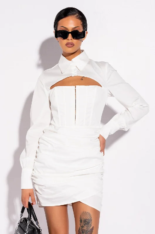 SLAY DAY MINI DRESS WITH CORSET TOP