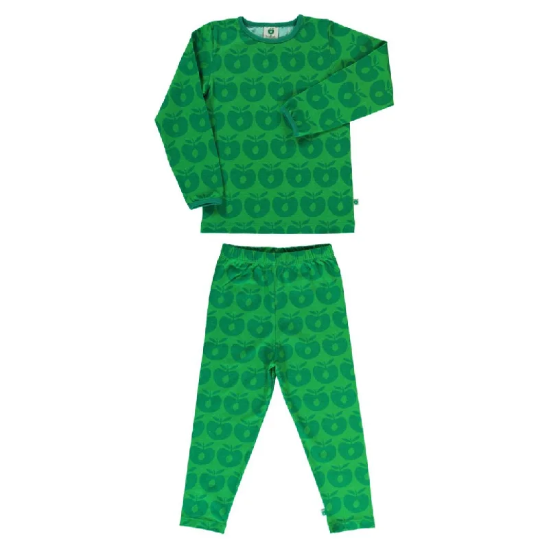 Retro Apples Long Sleeve Shirt and Leggings Set - Green - 2 Left Size 7-8 & 9-10 years Trendy High-Compression Leggings Retro Apples Long Sleeve Shirt and Leggings Set - Green - 2 Left Size 7-8 & 9-10 years Trendy High-Compression Leggings