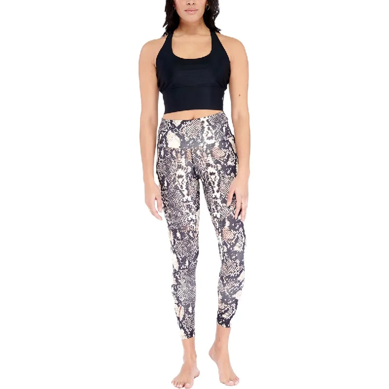 Electric Yoga Women's Snake Print Mid-Rise Quick Dry Activewear Fitness Leggings Cozy Bootcut Leggings Electric Yoga Women's Snake Print Mid-Rise Quick Dry Activewear Fitness Leggings Cozy Bootcut Leggings