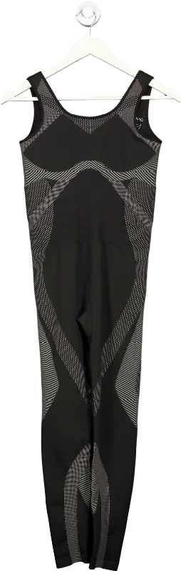 H&M Black Patterned Move Leggings UK S Comfortable Plus Size Leggings