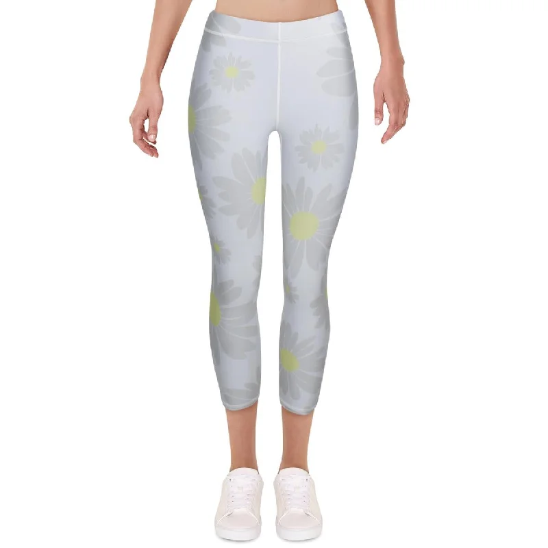 Terez Women's Floral Print Slim Band Activewear Fitness Leggings Classic Solid Color Leggings Terez Women's Floral Print Slim Band Activewear Fitness Leggings Classic Solid Color Leggings