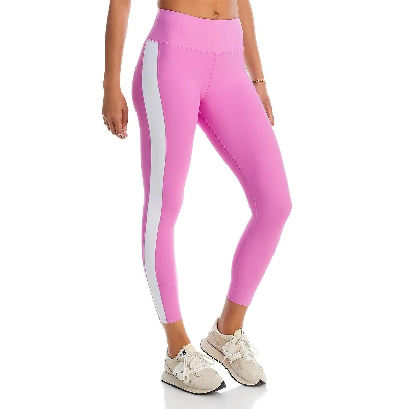 Aqua Womens Contrast Trim  Leggings Elegant Satin Finish Leggings