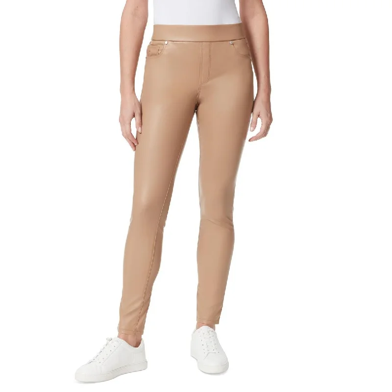 Gloria Vanderbilt Womens Avery Faux Leather Mid-Rise Leggings Fashionable Tummy Control Leggings Gloria Vanderbilt Womens Avery Faux Leather Mid-Rise Leggings Fashionable Tummy Control Leggings