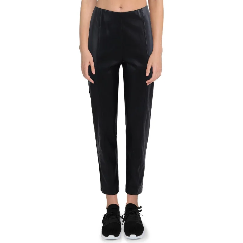 Tahari ASL Womens Plus Faux Leather Mixed Media Leggings Comfortable Ribbed Waistband Leggings Tahari ASL Womens Plus Faux Leather Mixed Media Leggings Comfortable Ribbed Waistband Leggings