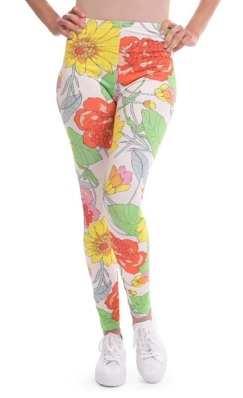 Alembika Clothing - Floral Legging FINAL SALE ITEM Fashionable Solid Color Tights