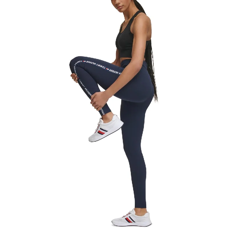 Tommy Hilfiger Sport Womens High Rise Full Length Athletic Leggings Comfortable Classic Yoga Leggings Tommy Hilfiger Sport Womens High Rise Full Length Athletic Leggings Comfortable Classic Yoga Leggings