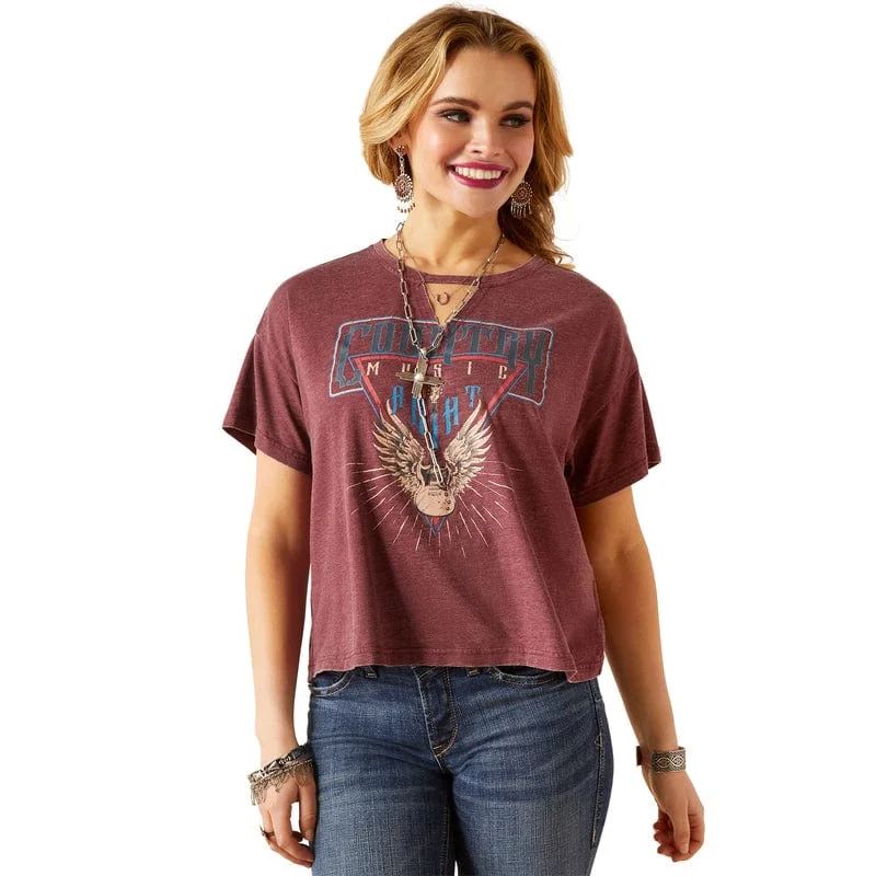 Ariat Women's Rock n Roll Tawny Port Short Sleeve Graphic T-Shirt 10046270