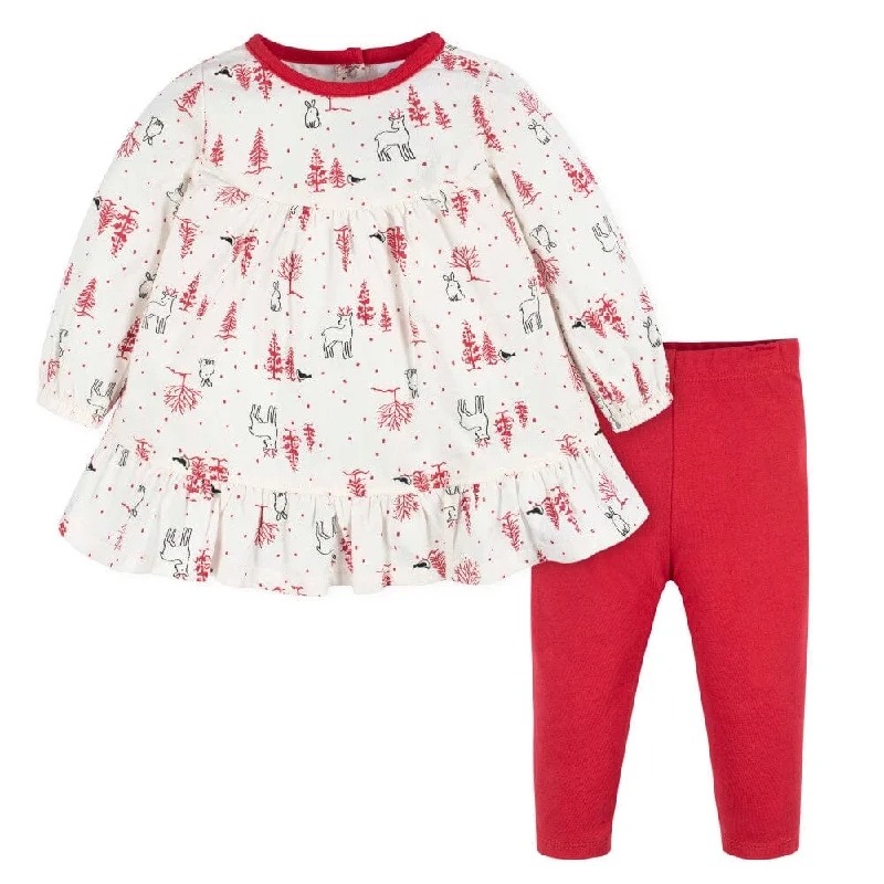 2-Piece Baby & Toddler Girls Winter Scene Dress & Legging Set Trendy Leather-Look Workout Leggings 2-Piece Baby & Toddler Girls Winter Scene Dress & Legging Set Trendy Leather-Look Workout Leggings