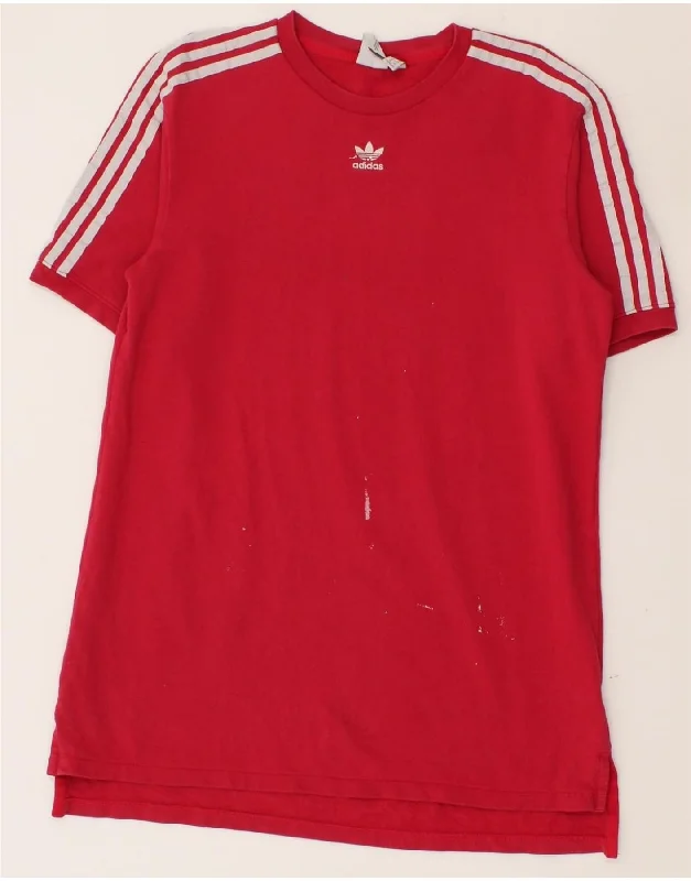 ADIDAS Womens T-Shirt Top UK 10 Small Pink Cotton