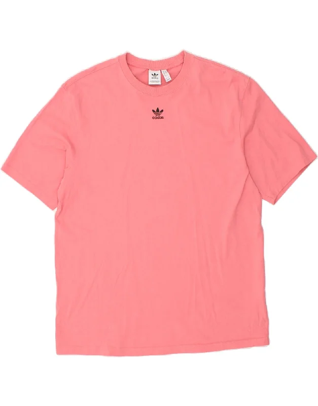 ADIDAS Womens T-Shirt Top UK 14 Large Pink Cotton Chenille Blend Fleece Blend Nylon Blend ADIDAS Womens T-Shirt Top UK 14 Large Pink Cotton Chenille Blend Fleece Blend Nylon Blend