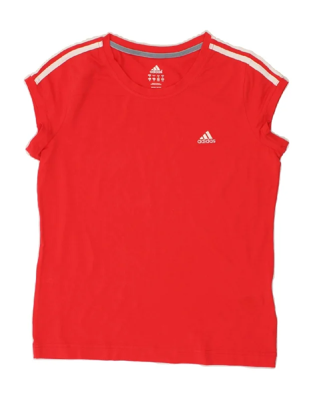 ADIDAS Womens T-Shirt Top UK 18 XL Red Cotton