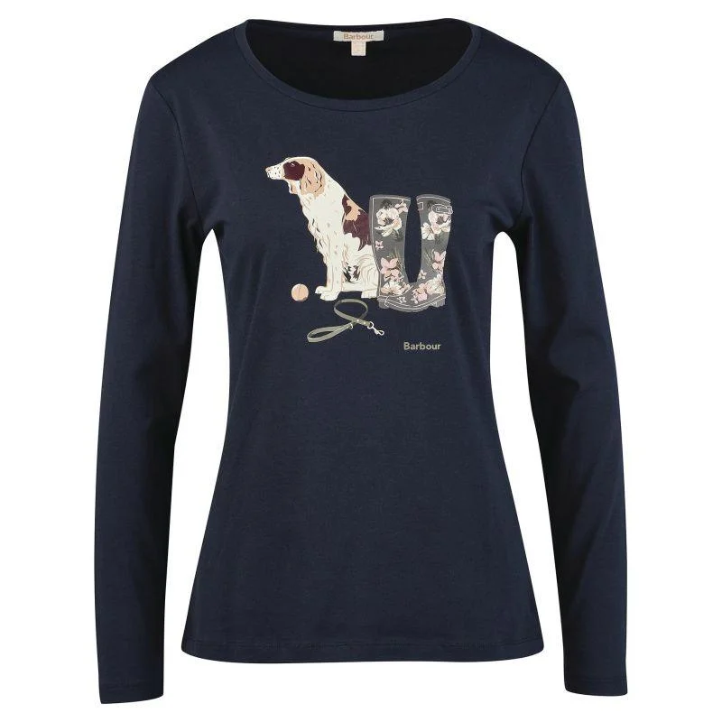 Barbour Hedley Ladies Long Sleeve Tee - Navy