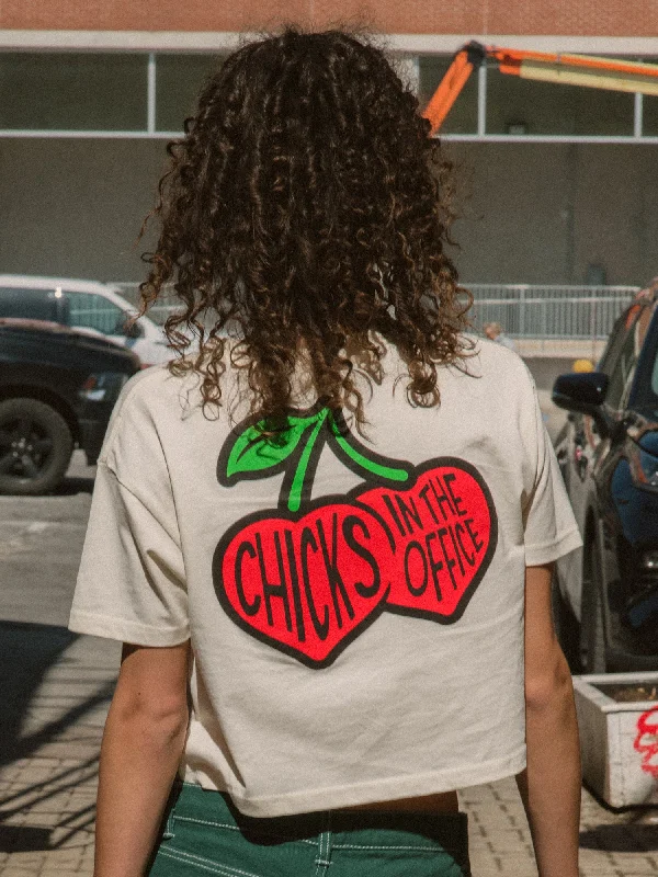 BARSTOOL SPORTS CHICKS IN THE OFFICE CROP TEE - CLEARANCE Nylon Fabric Polyester Fabric Spandex Fabric BARSTOOL SPORTS CHICKS IN THE OFFICE CROP TEE - CLEARANCE Nylon Fabric Polyester Fabric Spandex Fabric