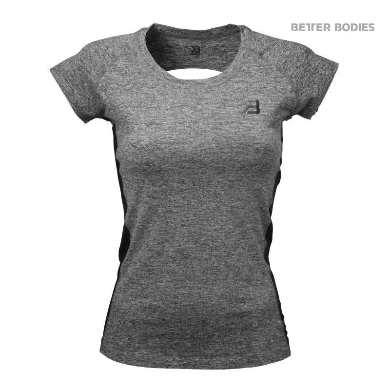 Better Bodies Performance Soft Tee - Antracite Melange Machine Wash Dry Clean Hand Wash