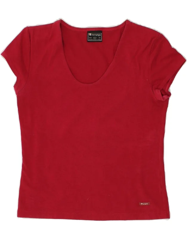 CHAMPION Womens T-Shirt Top UK 14 Large Red