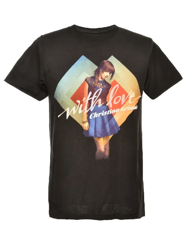 Christina Grimmie Band T-shirt - M Faux Fur Fabric Real Fur Fabric Shearling Fabric