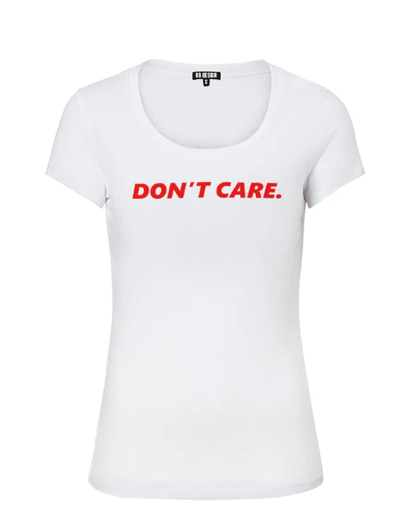 Women's T-shirt With Sayings "Don't Care" WTD25