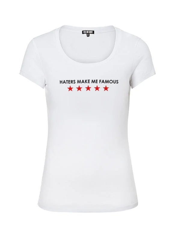 Trendy Women's T-shirt "Haters Make Me Famous" WTD09