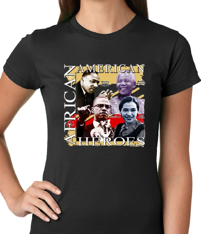 Full Color African American Heroes Ladies T-shirt