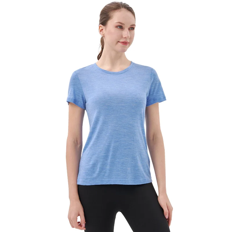 Women’s 100% Merino Wool T-Shirt Blue Bell - MT28 Front Pockets Side Pockets Patch Pockets Women’s 100% Merino Wool T-Shirt Blue Bell - MT28 Front Pockets Side Pockets Patch Pockets