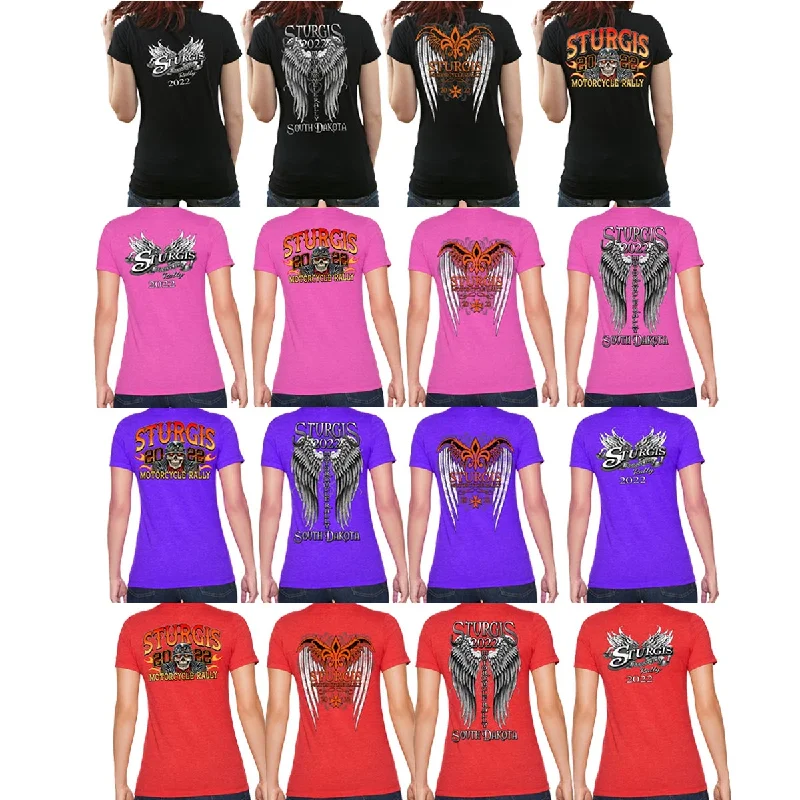 Milwaukee Leather XS26009 Women's 82nd ‘Sturgis’ Assorted 4 for $40.00 T-Shirts Beaded Sequined Faux Fur Milwaukee Leather XS26009 Women's 82nd ‘Sturgis’ Assorted 4 for $40.00 T-Shirts Beaded Sequined Faux Fur