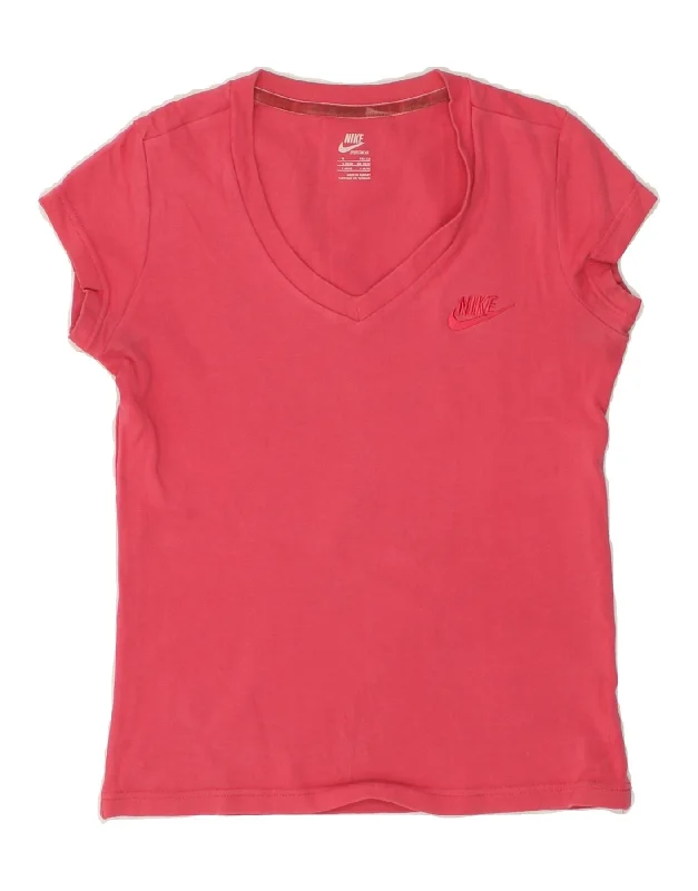 NIKE Womens T-Shirt Top UK 10/12 Medium Pink