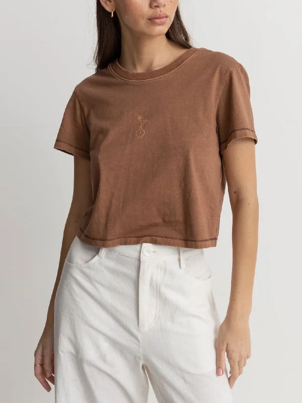 Outside Vintage Crop T-Shirt Wool Fabric Cashmere Fabric Tweed Fabric