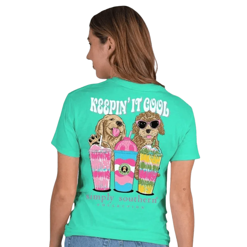 Simply Southern Women's Keepin' It Cool Short Sleeve Graphic T-Shirt