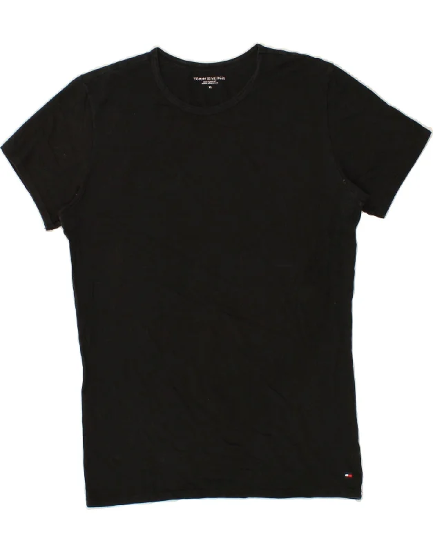 TOMMY HILFIGER Womens T-Shirt Top UK 18 XL Black Cotton Front Pockets Side Pockets Patch Pockets TOMMY HILFIGER Womens T-Shirt Top UK 18 XL Black Cotton Front Pockets Side Pockets Patch Pockets