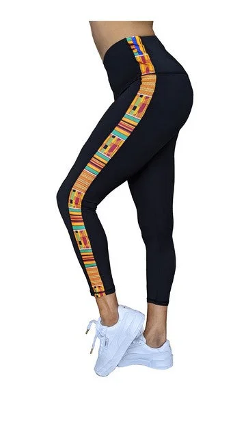 Washoge Accrah Women's High Waist Workout Kente Leggings Stylish Lightweight Leggings Washoge Accrah Women's High Waist Workout Kente Leggings Stylish Lightweight Leggings