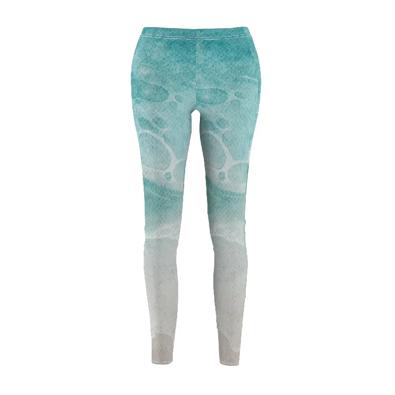 Women's Cut & Sew Casual Leggings (AOP), Beach Legging Design Cozy Yoga Compression Leggings Women's Cut & Sew Casual Leggings (AOP), Beach Legging Design Cozy Yoga Compression Leggings