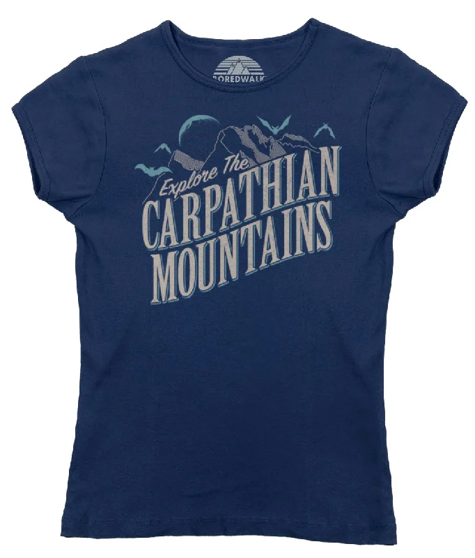 Women's Explore The Carpathian Mountains T-Shirt Cotton Fabric Linen Fabric Terry Fabric Women's Explore The Carpathian Mountains T-Shirt Cotton Fabric Linen Fabric Terry Fabric