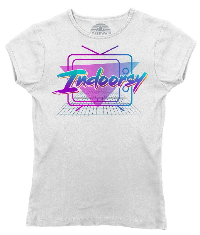 Women's Indoorsy T-Shirt Print Jacquard Patchwork