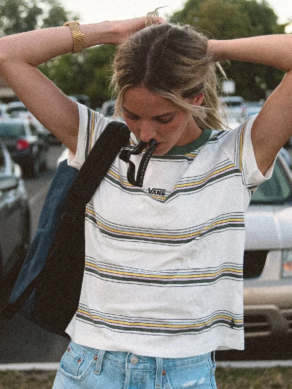 VANS LINE DRIVEN MINI SHORT SLEEVE STRIPE TEE - CLEARANCE